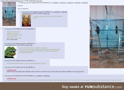 Anon's squat rack