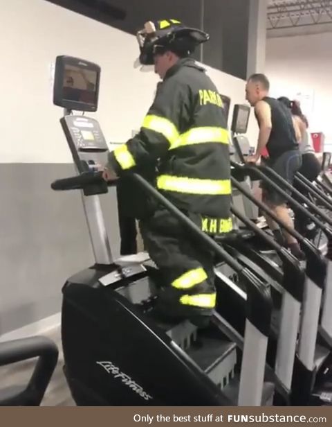 He climbed 110 flights of stairs in his gear on 9/11, to honor the firefighters who lost