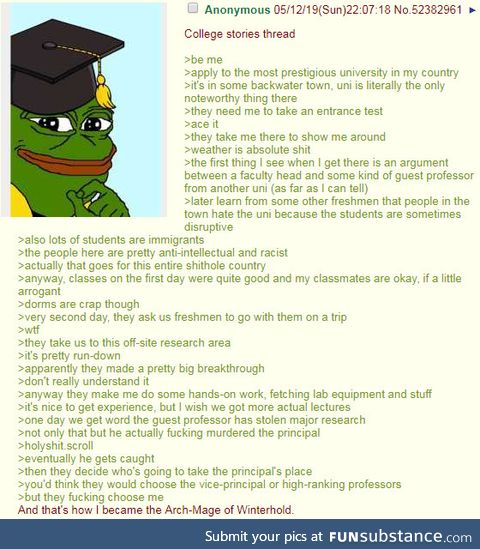 Anon goes to uni