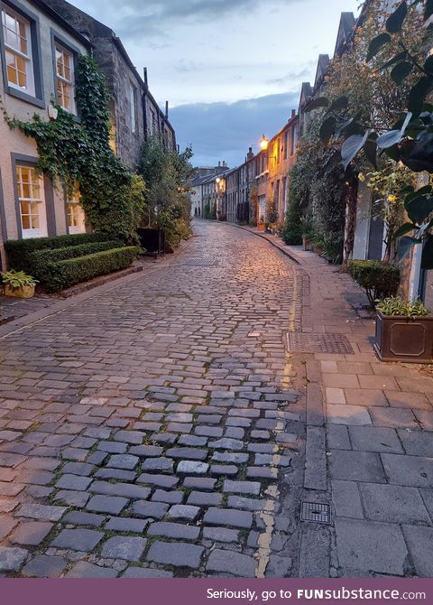 Circus Lane in Edinburgh Scotland