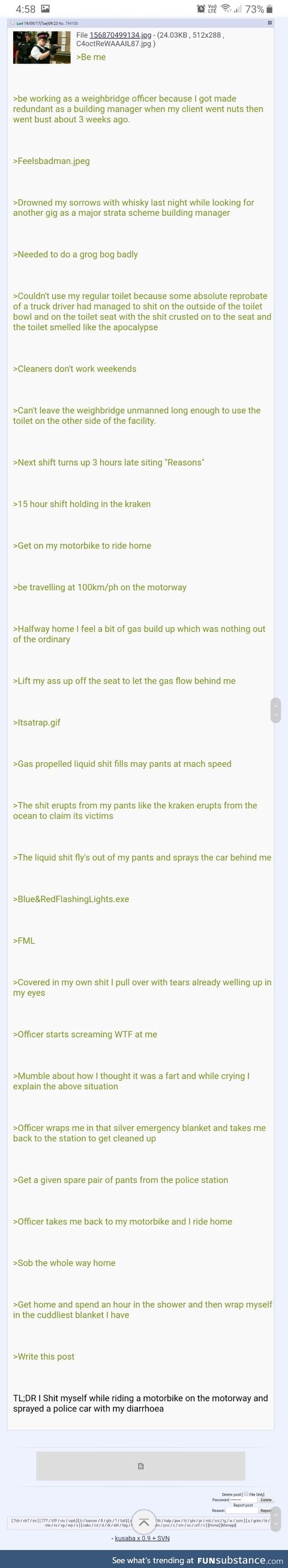 Anon shits himself