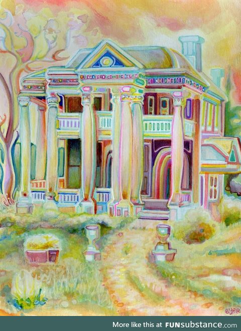 Artist made a trippy mansion