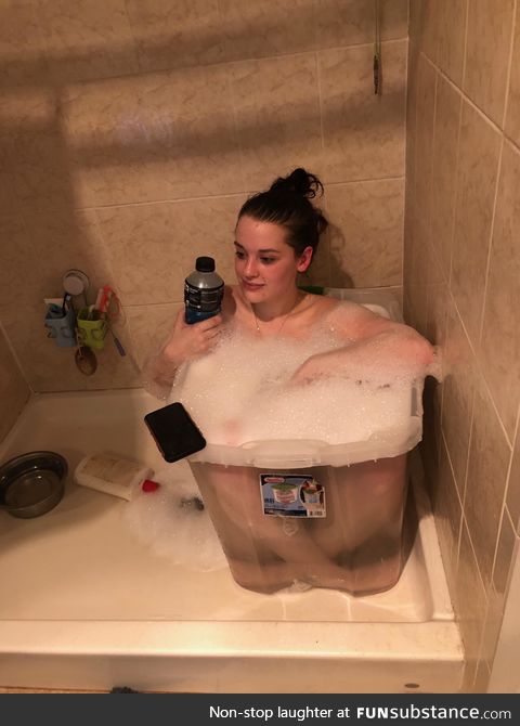 Crazy sore muscles but no bath tub? Improvise. Adapt. Overcome