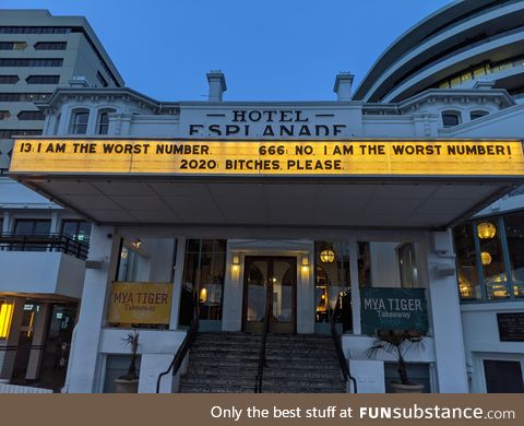 Signage at the Espy Hotel in Melbourne, Aus