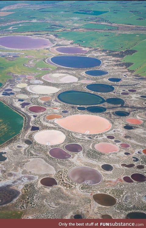 Almost unknown salt lakes in western Australia