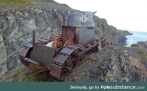 Abandoned French Tank in Norway, Where Germans Used It After Capturing It