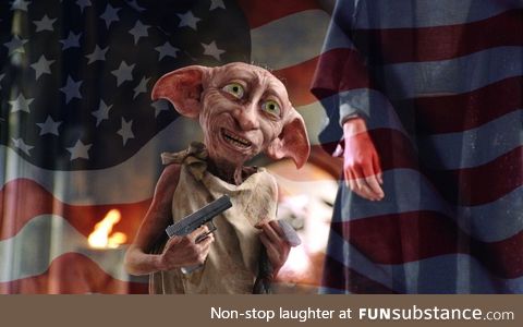 Master has given Dobby a glock, Dobby is FREE