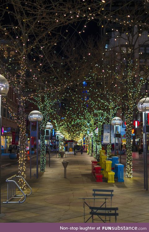 A colorful sidewalk