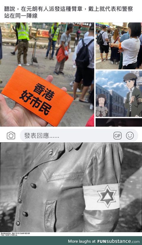 Pro-Beijing groups in HK disturbing “HK Good Citizen” armband to people, to show they