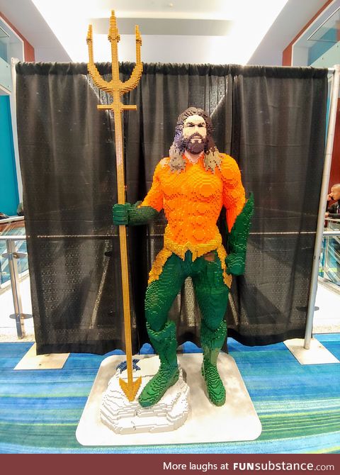 Aquaman built from Lego