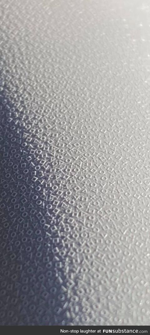 The texture of the PS5 controller close up