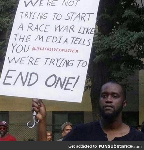 At a protest in Minnesota