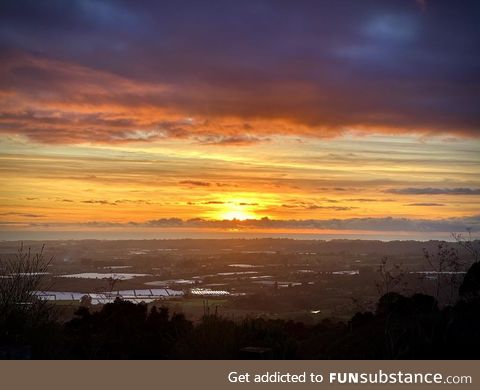 Winter californian sunset