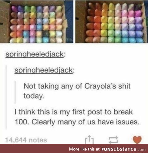 Step up your game, Crayola