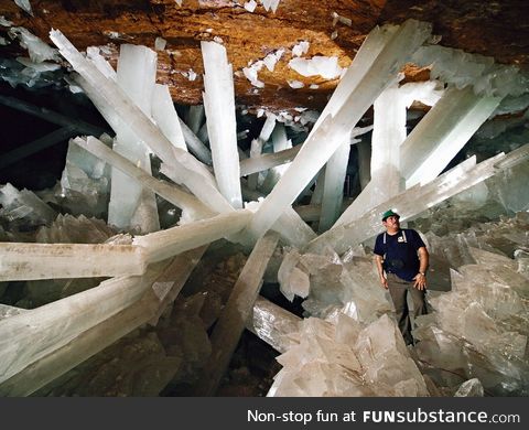 A geode discovered above a magma chamber