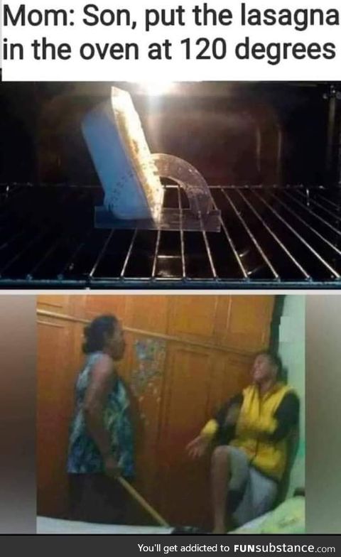 Put it in the oven at 120 degrees