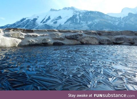 Frozen Pond in Switzerland