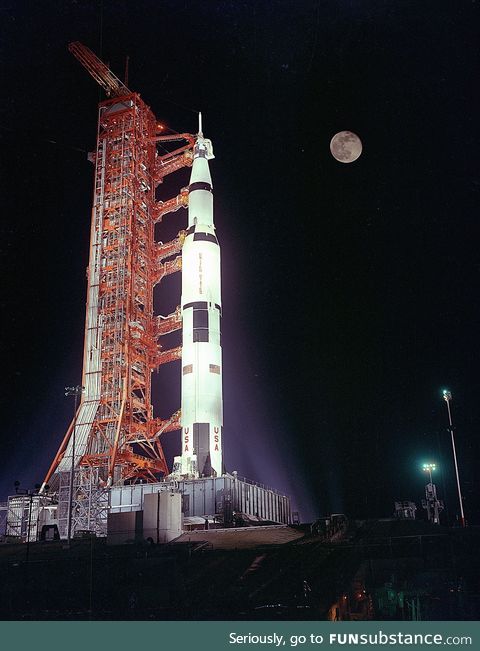 Apollo 17 and it's destination captured in one photo