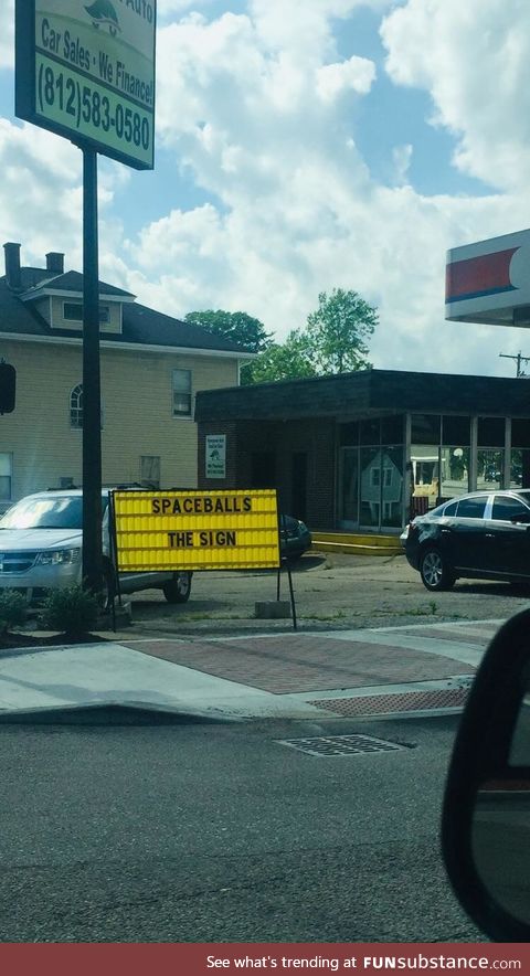 Saw this sign at a local car dealership today