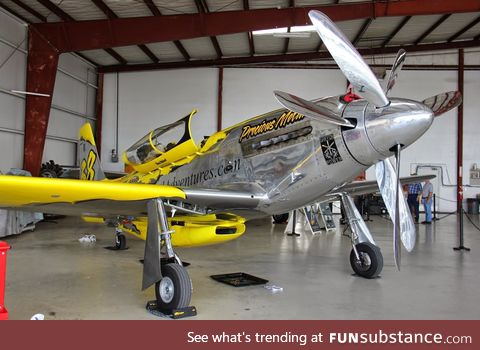 "Precious Metal" a P-51 Mustang fitted with a V12 Rolls-Royce Griffon and two propellers