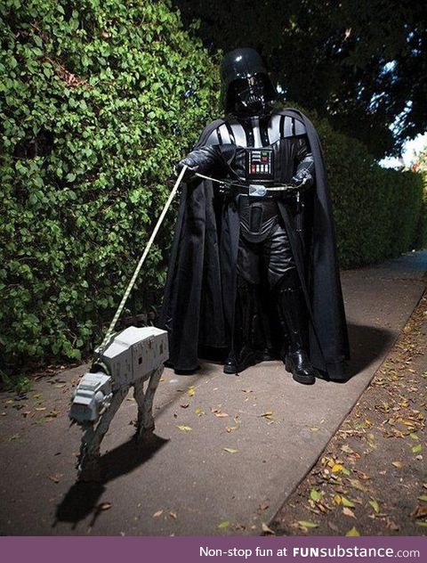 Darth Vader Walking AT-AT at Night