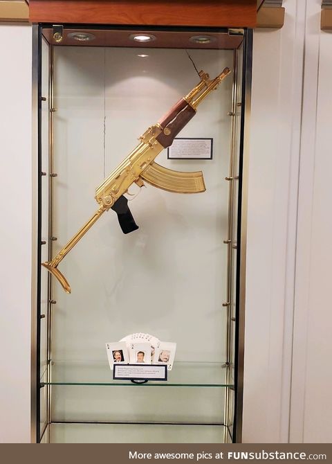 Saddam Hussein's gold AK47, allegedly