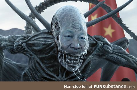 Not banned in China, yet. The Xi-nomorph!