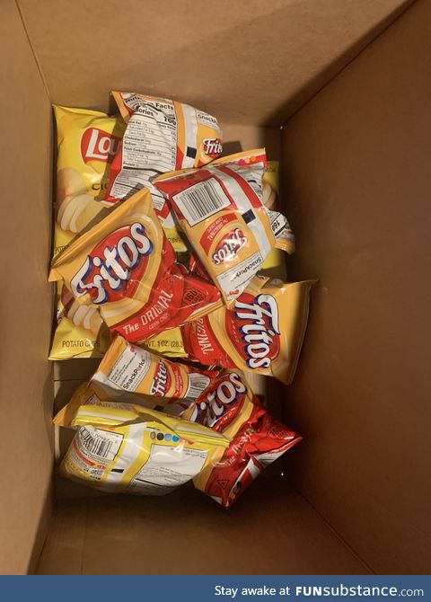 This is what the bottom of every box of assorted chips looks like