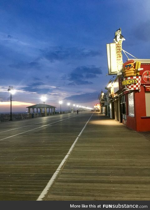 Ocean City, NJ, boardwalk tonight