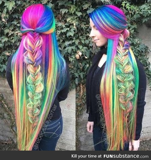 Quarantine rainbow hair