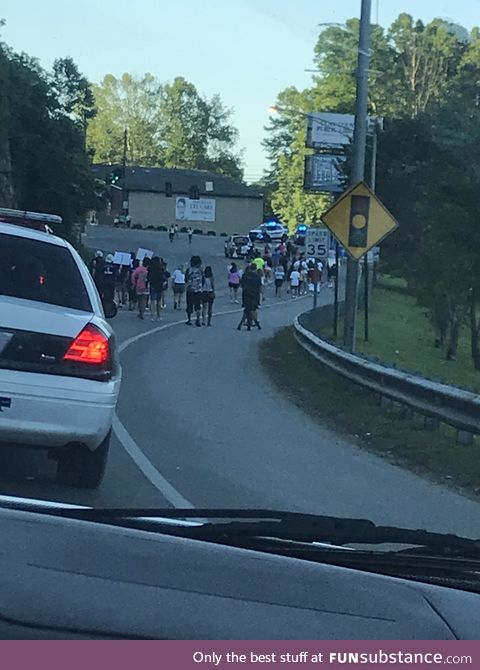 BLM protestors in a small town in Kentucky with a pop of 2,000! Fight the good fight