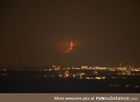 Waxing moon as viewed from Toronto on November 18th, 2020