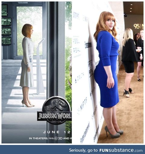 Bryce Dallas Howard's butt is so big they had to Photoshop it down in the Jurassic World