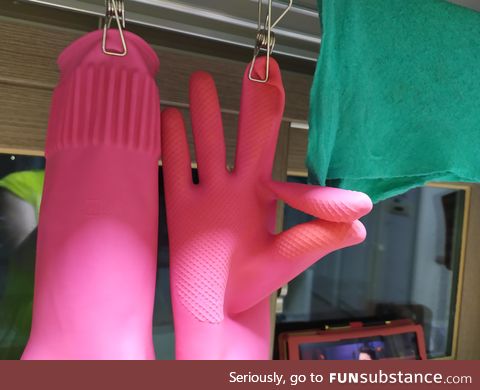 Italian rubber gloves