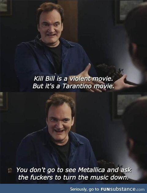 Quentin Tarantino spittin