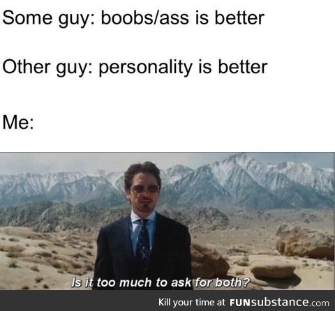 Personality is better, but at the same time