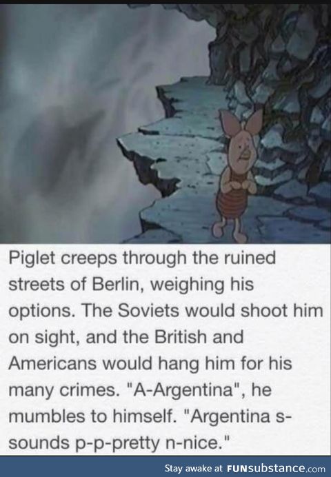 Piglet is leaving Berlin, circa 1945