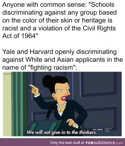 Yale and Harvard "fighting racism"