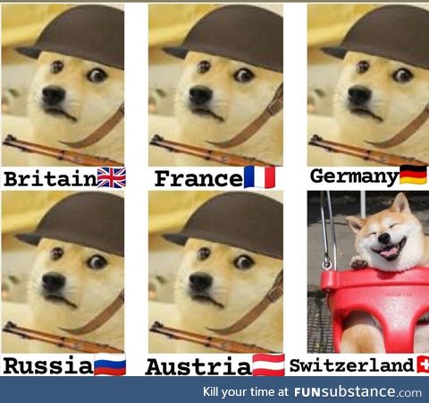 Early 20th century Europe oversimplified with Doge