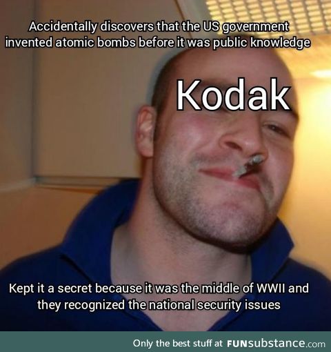 Good guy Kodak, keeping national secrets