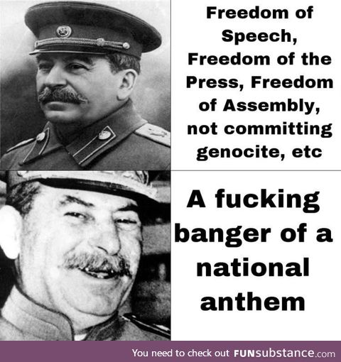 Communists just had better anthems for some reason