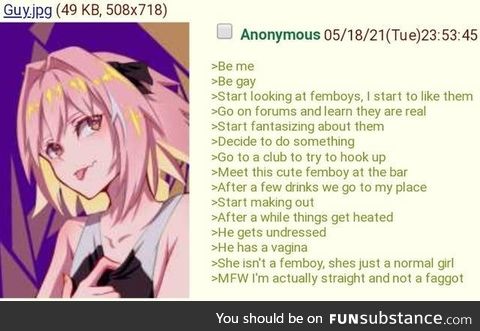 Anon tries a femboy