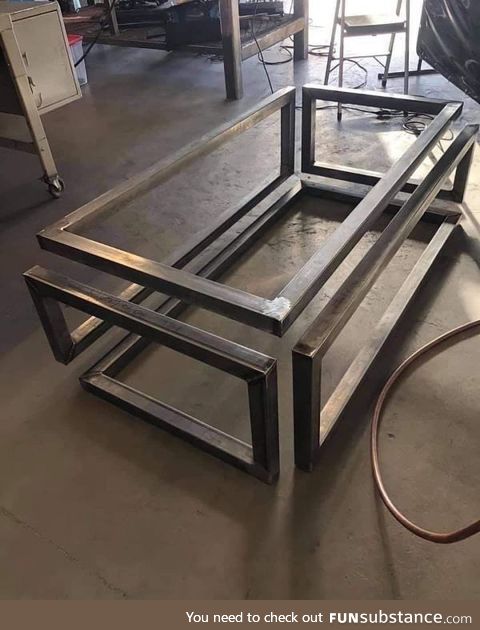 An infinity coffee table