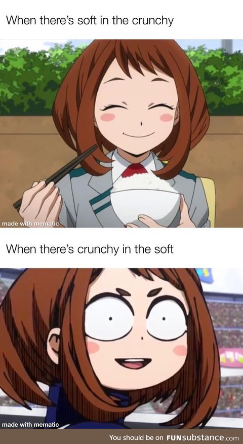 Feeling something crunch in a soft food is a huge personal fear