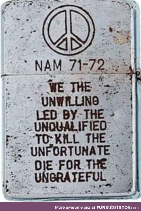 A zippo lighter from the Vietnam War