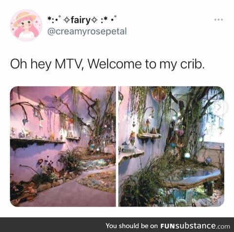 Welcome to my crib - some fae creature, probably