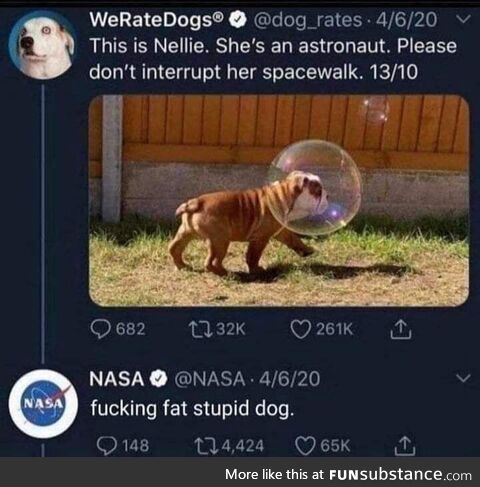 NASA be outta pocket sometimes