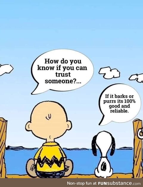 Of course Snoopy would say that