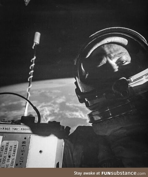 Buzz Aldrin, First Self-Portrait In Space. 1966