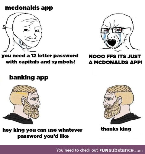 Fr fr why do mcdonalds ask for a complicated ass password